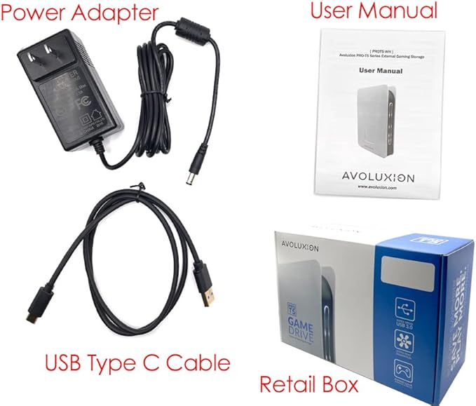 Avolusion PRO-T5 Series USB 3.0 External Hard Drive for WindowsOS Desktop PC/Laptop (White) - 2 Year Warranty (22TB White) (Renewed)