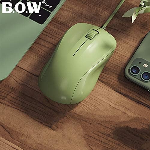 CORN USB Silent Wired Computer Mouse with Easy Click for Office and Home, 1200DPI, Premium and Portable, Compatible with Windows PC, Laptop, Desktop, Notebook (Green)