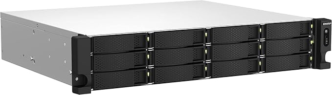 QNAP TS-1264U-RP-8G-US 12 Bay High-Speed Rackmount NAS Intel® Celeron® N5105/N5095 4-Core CPU, 8GB DDR4 Memory and 2.5GbE (2.5G/1G/100M) Network Connectivity (Diskless)