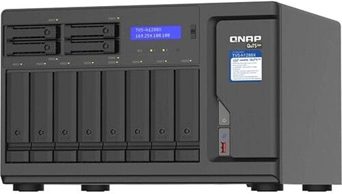 QNAP TVS-h1288X-W1250-16G High-speed media NAS with Intel® Xeon® W-1250 CPU and Two 10GbE Ports