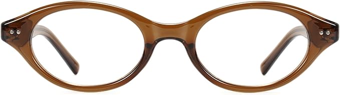 TIJN Lyssa Blue Light Glasses for Women Men,Retro 90s Oval Cat Eye Frame Eyeglasses,Lightweight TR90 Computer Gaming Eyewear