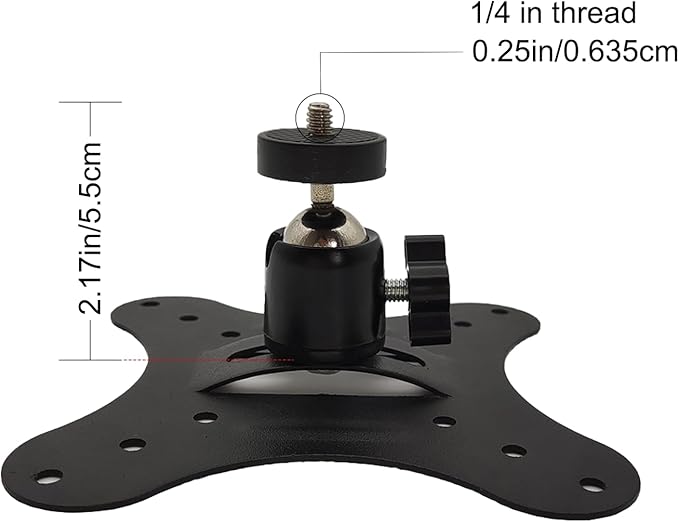 Vertically Mounted Projector Bracket Wall-Mounted Universal Ceiling Wall Projector, 1/4" Screw, Camera Bracket mini （2.36in）