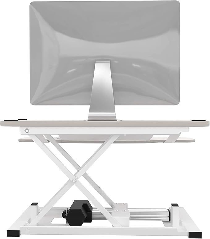 VERSADESK® PowerPro™ Electric Standing Desk Converter - Height Adjustable Desk Riser with Keyboard Tray - Holds 80 lbs - Built-in USB Charging Port - Ergonomic Sit Stand Workstation | White (36 inch)