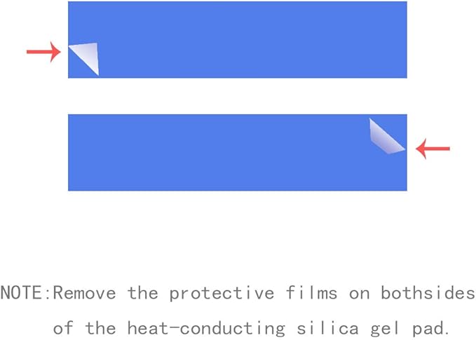 2Pcs m.2 Thermal pad， 70x20x2mm for Pcie M.2 2280 SSD NVMe Heatsinks M.2 Laptop Cooling