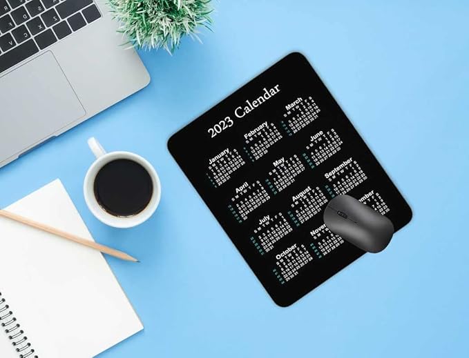 Calendar Mouse pad, Natural Rubber Quality Creative Gaming Mouse Pad Rectangle Mouse Personalized Desk Mouse Pad 9.5 inch x 7.9 inch (2023 Calendar Vertical Version)
