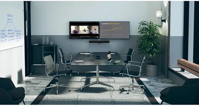 Jabra PanaCast 50 – Intelligent 180° Panoramic-4K Meeting Room Video Camera – Inclusive Video Conferencing Camera with Full Coverage, Easy to Set-Up Wide Angle Webcam with Microphones - Black