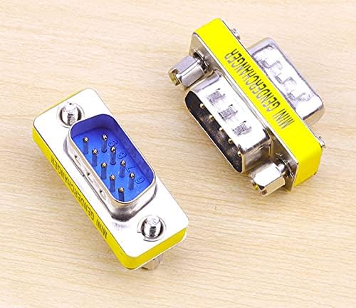 2 Pack Rs232 Serial Cable 9 Pin DB9 Male to Male Gender Changer Coupler Adapter Connector