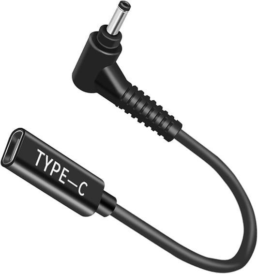 100W 4.0x1.35mm Male Adaptor to USB C Female Cable, Male to DC Female 19V Adapter, DC 4.0x1.35mm Adapter to USB C Adapter Made for Asus Laptop Series, Router, Printer, RVs, Solar Generator