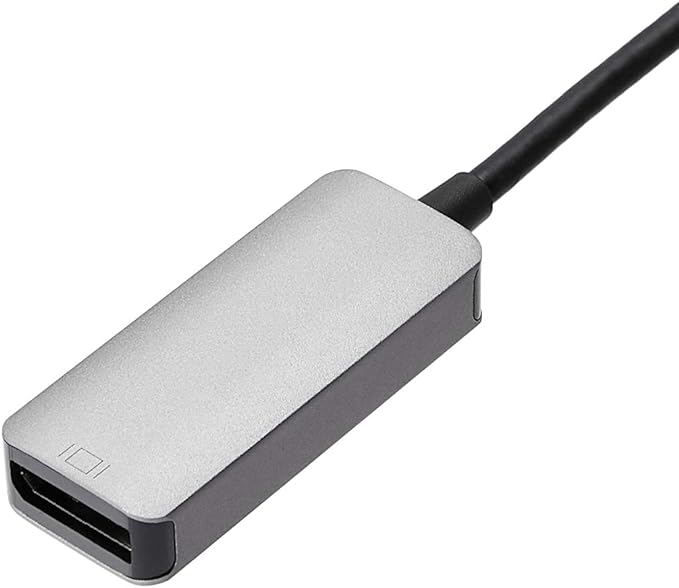 Amazon Basics Aluminium USB-C to DisplayPort Adapter (4K@60Hz), Thunderbolt 3 Compatible, Case of 135, Grey