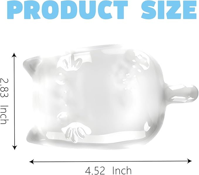 Gel Wrist Rest for Keyboard and Mouse Transparent White Cat Elbow Pad Cushion Ergonomic Cute Clear Cool Mouse Wrist Pad Silicone Non-Slip Support for Computer Gaming Home Office Girl Hand Pillow