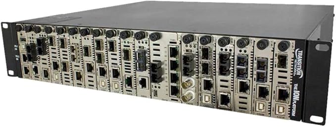 Transition Networks 6-Slot Chassis for ION Slide-in Modules - Manageable - 2 Layer Supported - Modular - 10 W Power Consumption - 1U High - Rack-mountable - Lifetime Limited Warranty