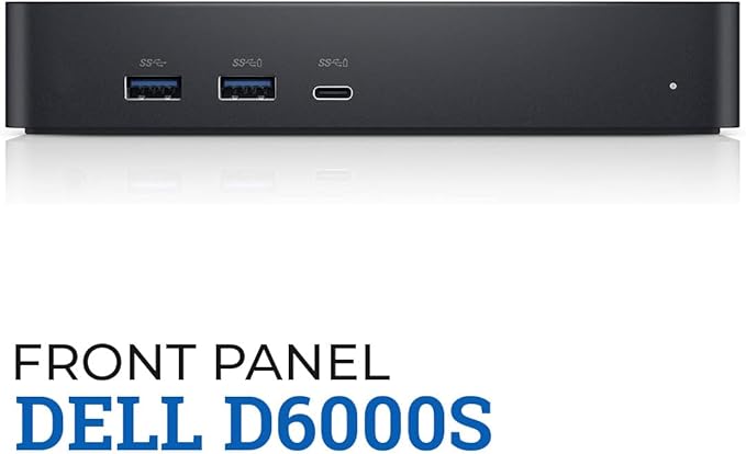 Crossery Dell D6000s Docking Station Bundle - Includes Universal Dell Dock Station, HDMI Cable, 130W Power Adapter & Microfiber Cloth, Compatible with USB-C, 4k Dual Monitor Support (Renewed)