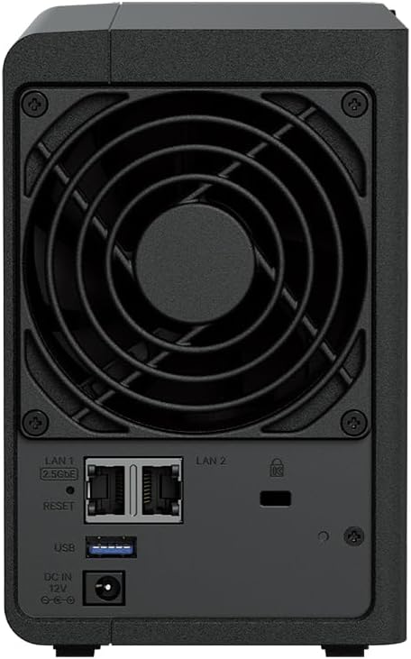 Synology DS225+ 4TB (Synology HAT33) 2-Bay Plus Series - Intel Celeron J4125 Quad-core, 2GB Non-ECC DDR4 SODIMM upgradable to 6GB Using D4NS01-4G. 1 x 2.5GbE and 1 x 1GbE RJ-45 LAN Port