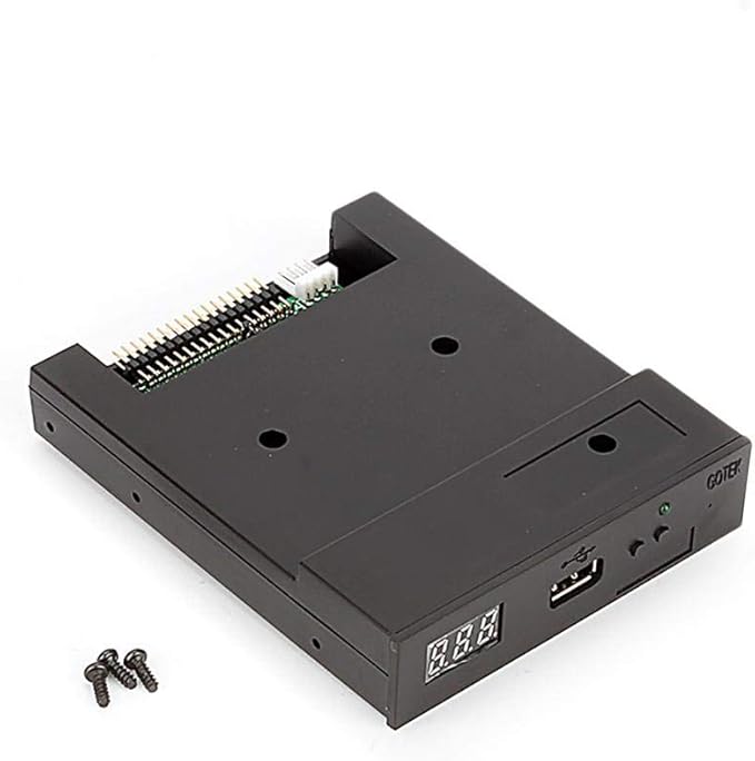 Floppy & Tape Drives-3.5in 1.44MB Sfr1m44-u100k Updated Version USB Flash Disk Floppy Drive Emulator + CD Screws Black