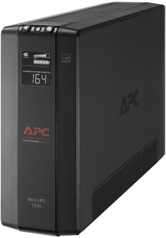 APC UPS Back-UPS Pro 1500VA UPS, 900W Battery Backup & Surge Protector, AVR, 10 Outlets (NEMA 5-15R), LCD, BX1500M Uninterruptible Power Supply for Computers, Wi-Fi Routers, Home Office Electronics