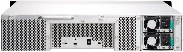 QNAP TL-R1200C-RP 12 Bay Rackmount JBOD Storage Enclosure with USB 3.2 Gen 2 Type-C Connectivity, Redundant PSU