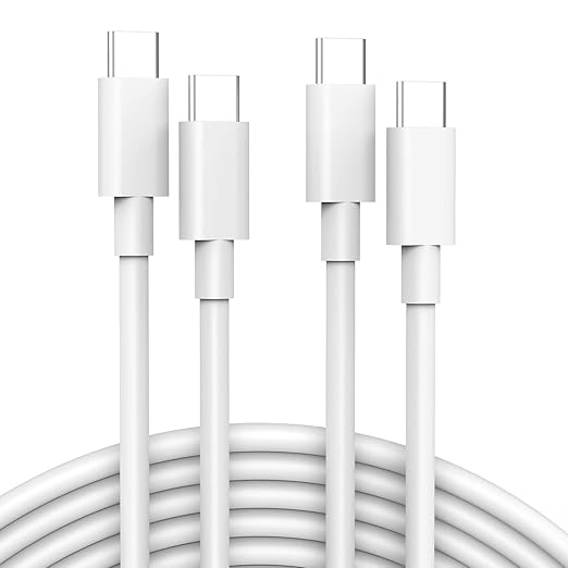 USB C to USB C Cable (2-Pack, 6.6ft) for MacBook Air/Pro Charger, iPad Pro 12.9/11 inch, iPad Air 5/4, Mini 6, iPhone 17/16/15, Pixel, Galaxy S25/S24, Switch 2, Type C Fast Charging Cord
