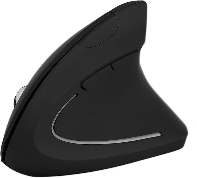 Goshyda 2.4GHz Ergonomic Vertical Gaming Mouse, High Control, and Feeling, Long Time Use with 800 1200 1600 DPI, 10m Distance (Black)