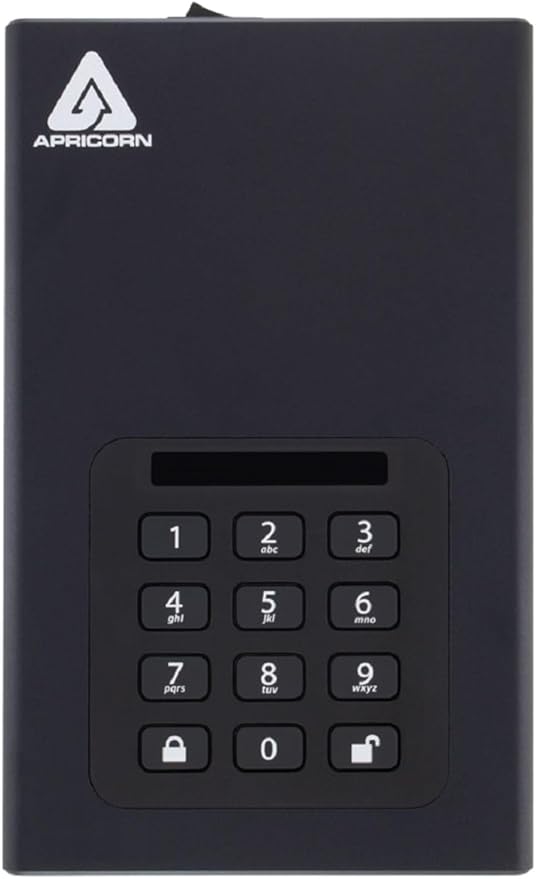 Apricorn 6TB Aegis Padlock DT 256-Bit Encryption USB 3 Hard Drive (ADT-3PL256-6000)
