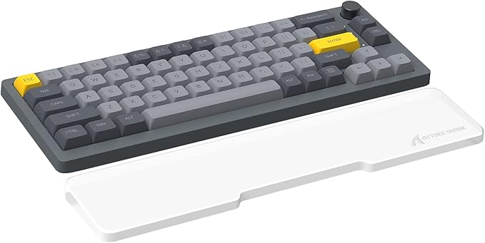 Acrylic Gaming Keyboard Wrist Rest Pad,Clear Wrist Rest for Computer Keyboard,Office,PC Gaming,Laptop,Mac,Comfortable,Lightweight,Ergonomic for Easy Typing Pain Relief-Length 14.17 inch