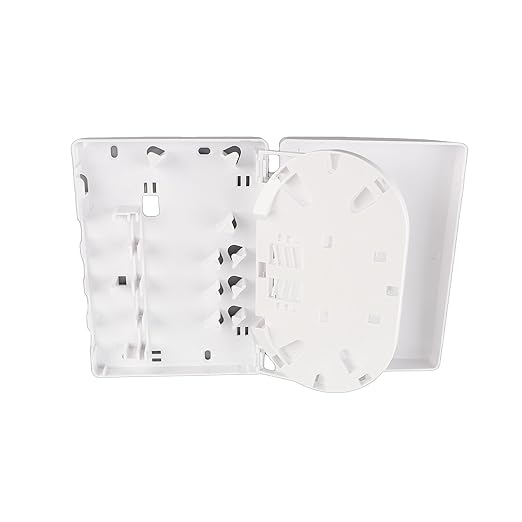 BORDSTRACT Fiber Distribution Box, 4 FTTH Optical Desktop Mini Universal for SC FC for Indoor Fiber Network Management