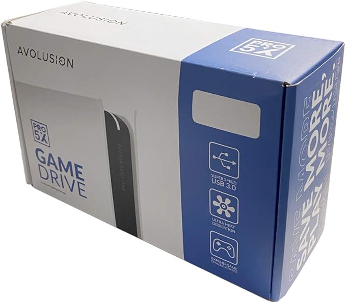 Avolusion PRO-5X Series 8TB USB 3.0 External Gaming Hard Drive for PS5 Game Console (White) - 2 Year Warranty