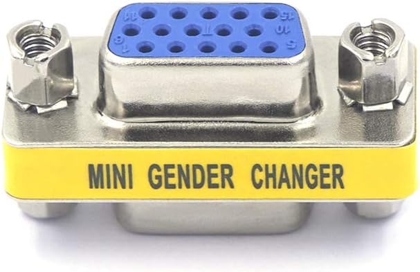 VCE VGA Female to Female Adapter, SVGA Coupler HD15 Mini Gender Changer VGA Cable Extender, 4Pack