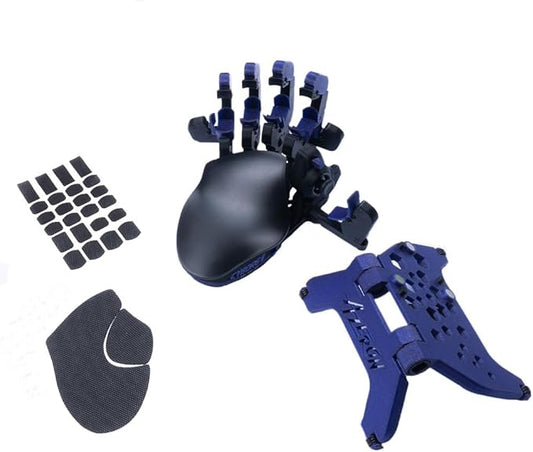 AZERON Cyborg ll Keypad Bundle – Programmable One Handed Gaming Keyboard for PC, Hall Effect Joystick and 30 Programmable Keys, Magnetic Stand and Grip Tapes (Galaxy Purple, Cyborg ll Bundle)