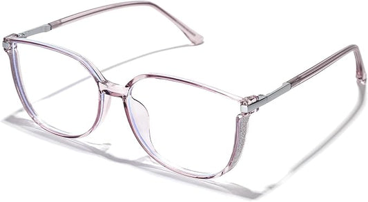 Vintage Cat-eye Blue Light Blocking Glasses for Women, Lightweight TR90 Fashion Eyeglasses