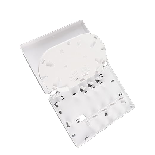 BORDSTRACT Fiber Distribution Box, 4 FTTH Optical Desktop Mini Universal for SC FC for Indoor Fiber Network Management