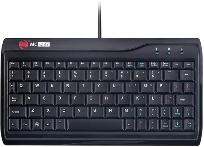 Super Mini Wired Keyboard, MCSaite Full Size 78 Keys Keypad Small Portable Fit with Professional or Industrial Use for Computer Laptop Mac Notebook