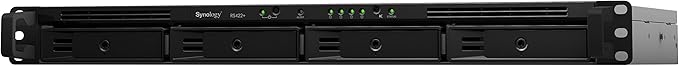 Synology 4-Bay Rackmount NAS RackStation RS422+ (Diskless),Black & Network Upgrade Module adds 1x 10GbE RJ-45 (E10G22-T1-Mini)
