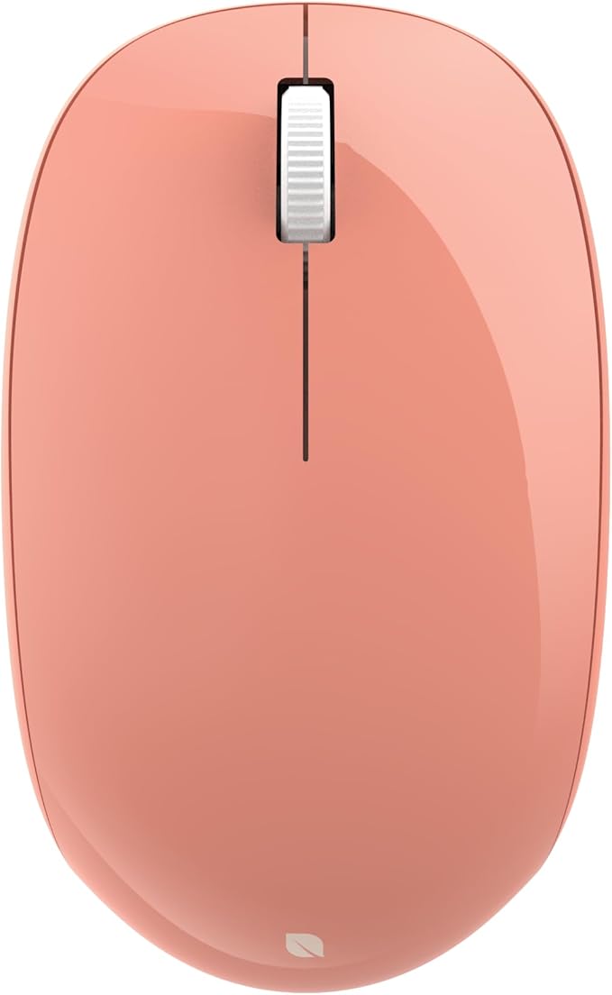 Incase Bluetooth Mouse - Designed by Microsoft - Compact, Comfortable, Right/Left Hand Use, 4-Way Scroll Wheel, Wireless Bluetooth Mouse for PC/Laptop/Desktop, Mac/Windows Computer (Peach)