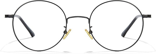Cyxus Blue Light Glasses for Men and Women, Round Metal Frame Computer Eyeglasses for Office, Gaming, Reading 8090