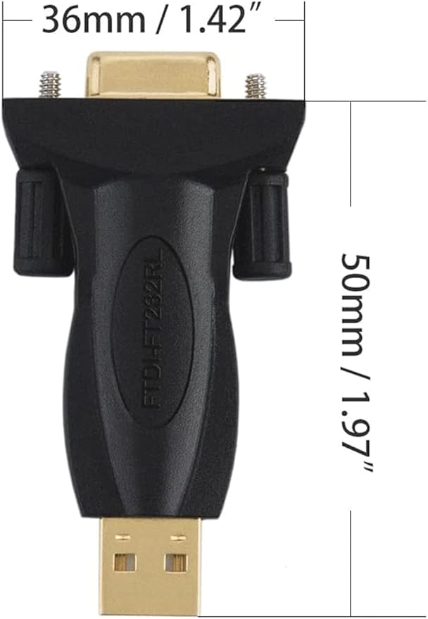 CableCreation USB to RS232 Adapter with FTDI Chipset, USB 2.0 Male to RS232 Female DB9 Serial Converter for Cashier Register, Modem, Scanner, Industriual Machinery, CNC and Above,Black