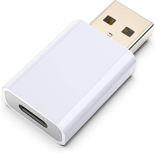 USB Male to USB C Female Adapter,Compatible with Apple Watch 7/8/9/10/Ultra/SE,USB Type-C to A Charger Cable Converter for iPhone 17 Air 16 15 14 13 Mini Pro Max,iPad,Samsung Galaxy S25-S20