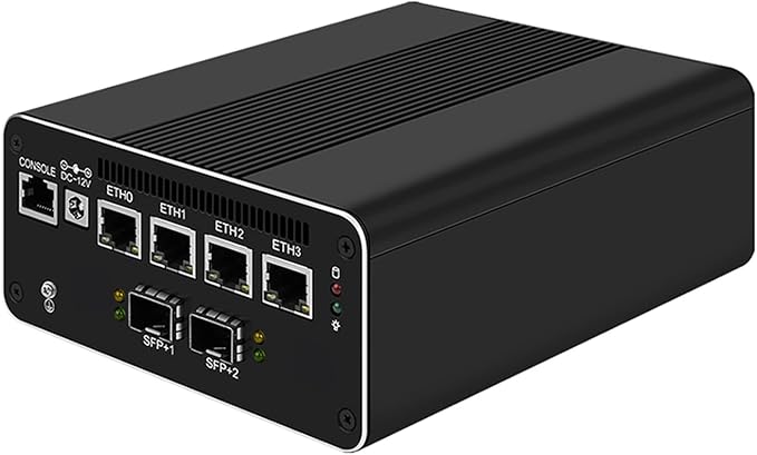 10GbE Firewall Appliance Router SFP+ Mini PC, Intel Core i5 1240P 12C/16T 16GB DDR5 1TB PCIE SSD 4x2.5GbE 2 * 10Gb Home Server/Router 1xConsole Support Pfsense/OPNsense