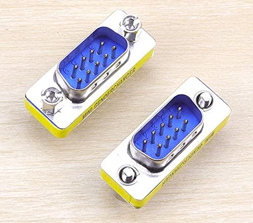 2 Pack Rs232 Serial Cable 9 Pin DB9 Male to Male Gender Changer Coupler Adapter Connector
