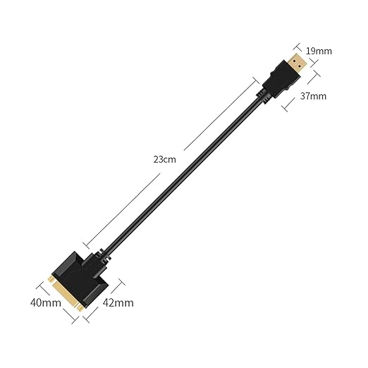 MMOBIEL HDMI to DVI Cable Adapter - Bi-Directional - Female DVI-I Dual Link to Male HDMI - Cable Converter Supports Monitor, PC, TV, Gaming, Projector - 1080p Full HD 60Hz - Gold Connector 1ft / 0.3m