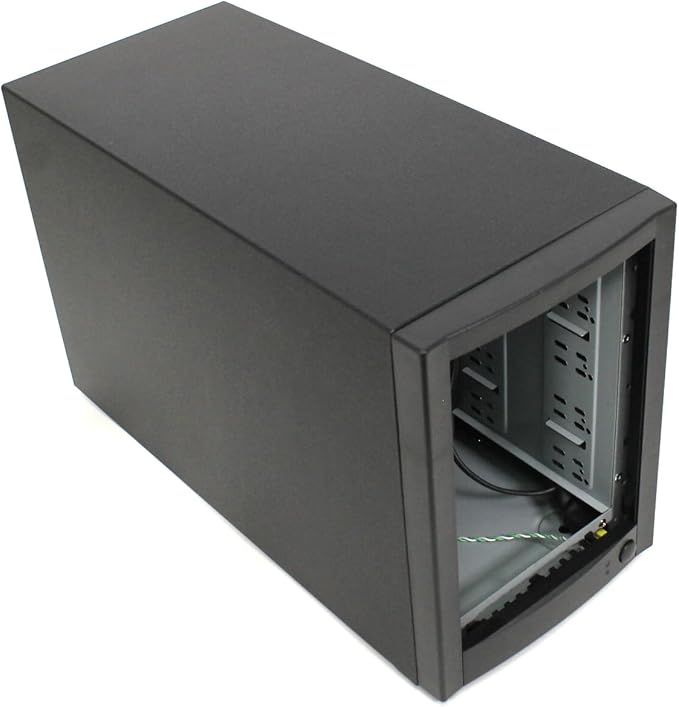 DupliM External 5-Bay Duplicator Case Enclosure Tower for DVD CD Blu-ray HDD USB - Includes UL Power Supply