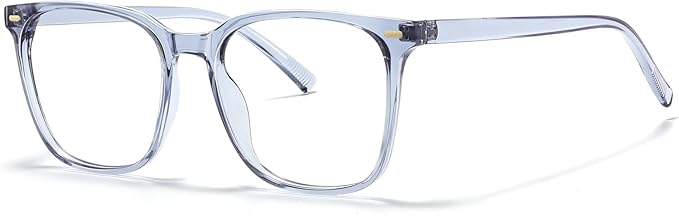 Oversized Square Blue Light Blocking Glasses for Women Men, Anti-Fatigue Computer Monitor Glasses Reduce Eye Strain