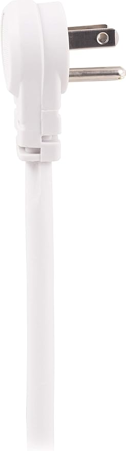 GE Surge Protector, 4 Outlets 2 USB Ports, Extra Long 8ft. Power Cord, White, 25798