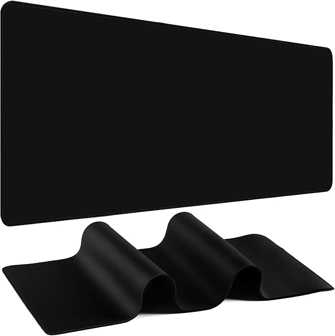 Mouse Pad Gaming - Desk Mat for Keyboard and Mouse - Black Large Mouse Pad for Desk, Mousepad (35.4" X 15.7") with Non-Slip Base, Desks Pad Mat for Gaming, Office and Home