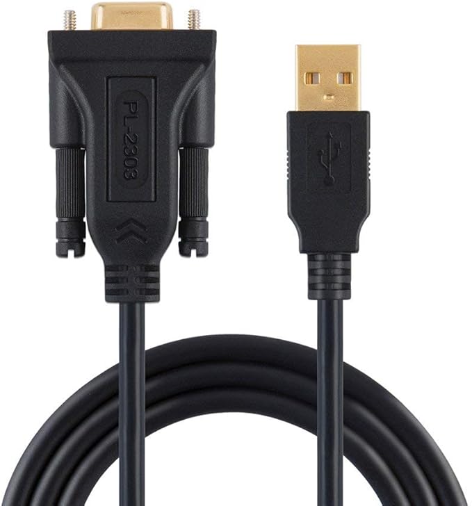 CableCreation USB to RS232 Adapter with PL2303 Chipset, 6.6ft USB 2.0 Male to RS232 Female DB9 Serial Converter Cable for Cashier Register, Modem, Scanner, Digital Cameras, CNC,Black