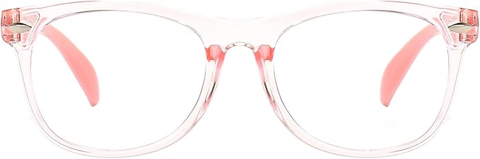 1 Pack kids Blue Light Blocking Glasses For Girls And Boys Computer Blue Light Blocking Glasses For Age 3-11 (Light pink)