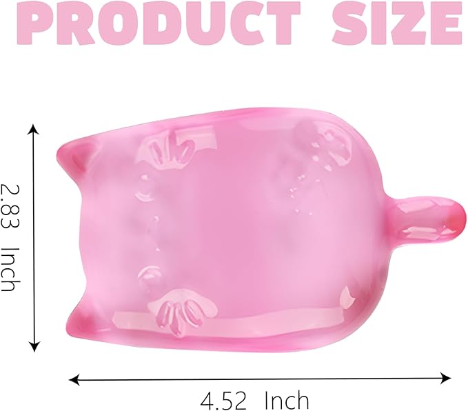 Gel Wrist Rest for Keyboard and Mouse Transparent Pink Cat Elbow Pad Cushion Ergonomic Cute Clear Cool Cat Mouse Wrist Pad Silicone Non-Slip Support for Computer Gaming Home Office Girl Hand Pillow