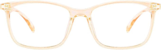 TIJN Sleep Glasses for 99.9% TR90 Blue Green Light Blocking Dual AR Coatings Red Lens for Computer Gaming Reduce Eyestrain, Crystal Orange