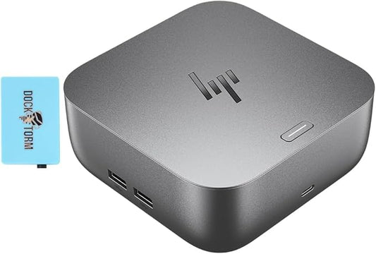 HP 280W G6 Thunderbolt 4 Ultra Dock Port Replicator Bundle w/DKZ Hub (Universal Thunderbolt/USB-C Docking Station, Single Cable for Charging, Data Transfers to Any Brand Laptop) AW5M5UT#ABA