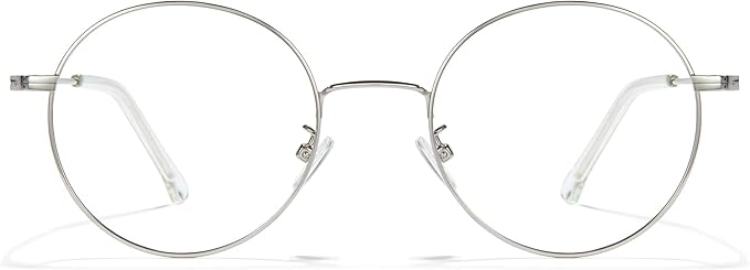 Cyxus Blue Light Glasses for Men and Women, Round Metal Frame Computer Eyeglasses for Office, Gaming, Reading 8090