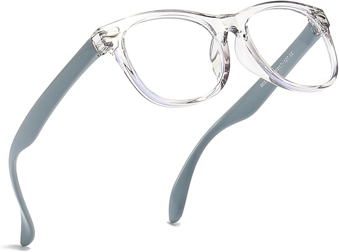 1 Pack kids Blue Light Blocking Glasses For Girls And Boys Computer Blue Light Blocking Glasses For Age 3-11 (Light gray)